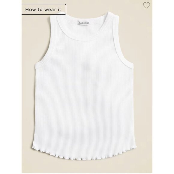 J.Crew Crewcuts Other - J.Crew Crewcuts Girls everyday tank top in vintage rib White Size XL CA371